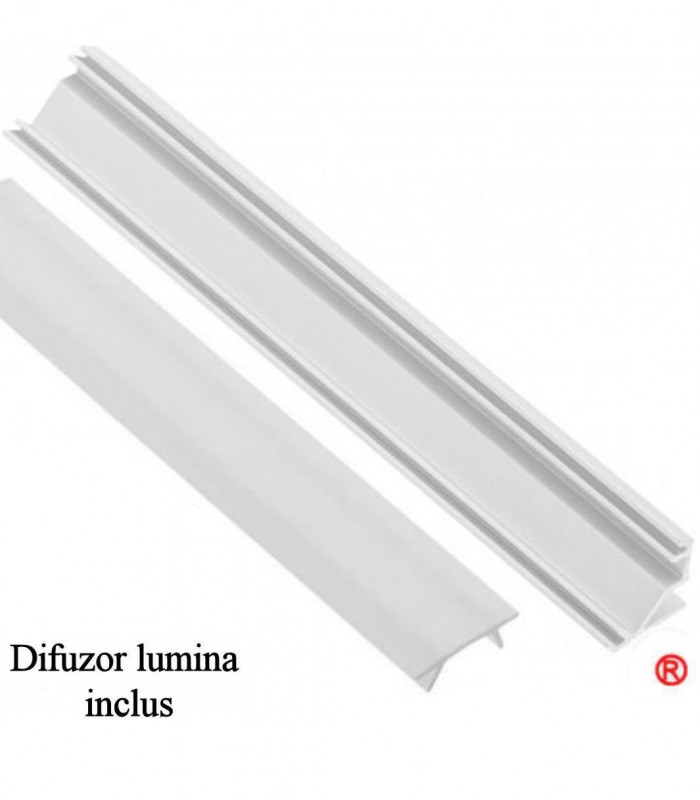 Profil banda led alb de colt