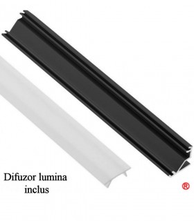 Profil led colt negru