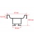 Profil Gola vertical aluminiu U