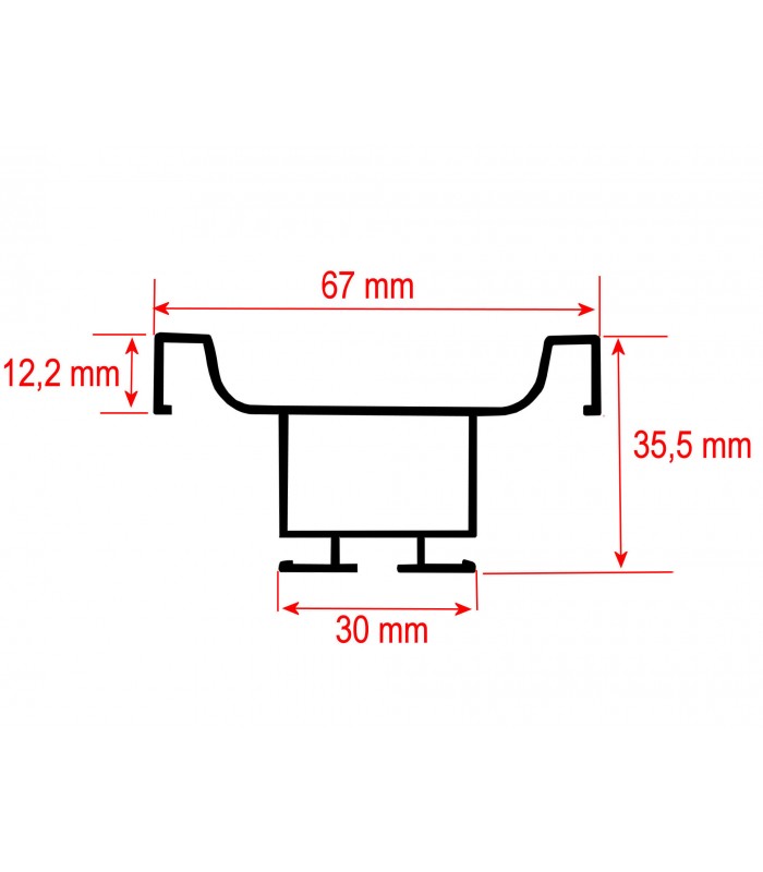 Profil Gola vertical aluminiu U