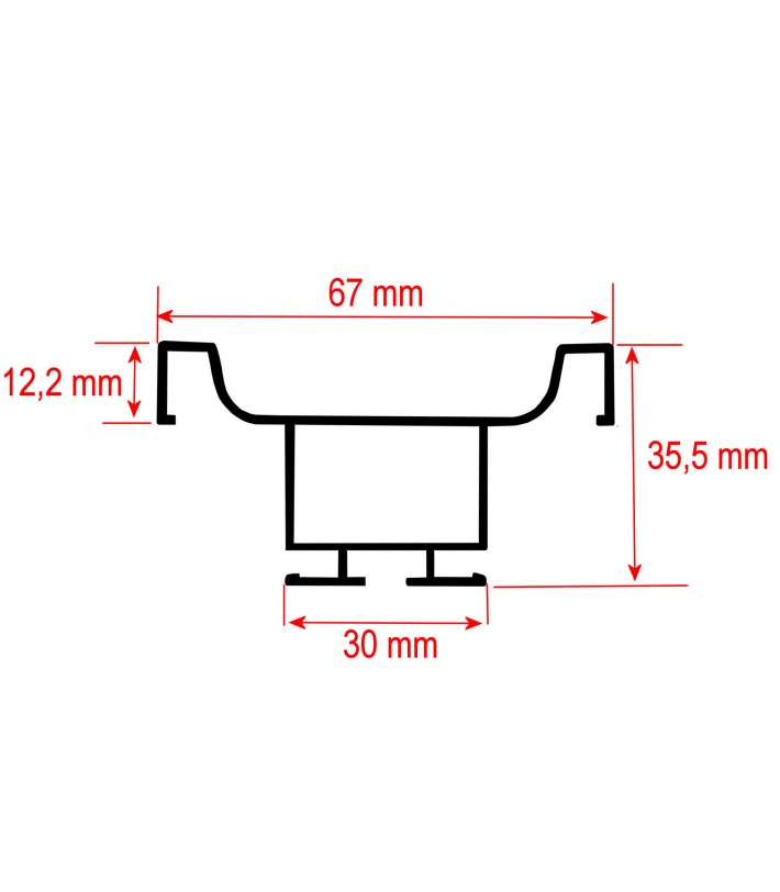 Profil Gola vertical aluminiu U